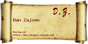 Dan Zajzon névjegykártya
